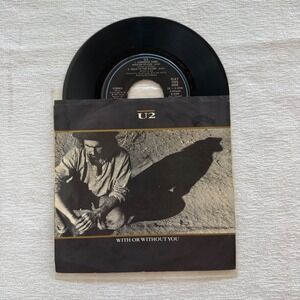 U2 With Or Without You 7" Vinyl Single 1987 Island Records Picture Sleeve